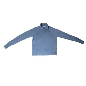 Vtg Lord Jeff Acrylic 60s Cardigan Knit Sweater Blue Men’s Medium